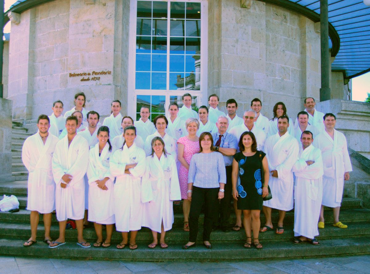 Los profesores Lourdes Mourelle y José Luis Legido, en un curso de termalismo.