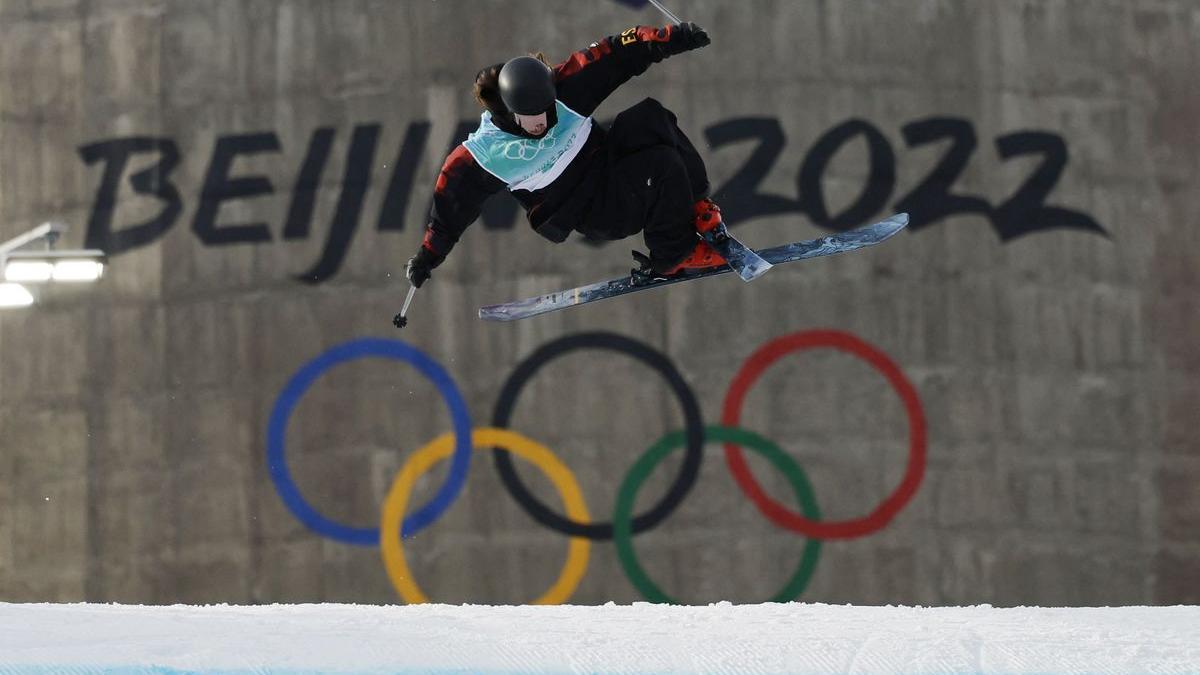 Javi Lliso, en una imagen de la modalidad de Big Air de esquí acrobático en los Juegos.