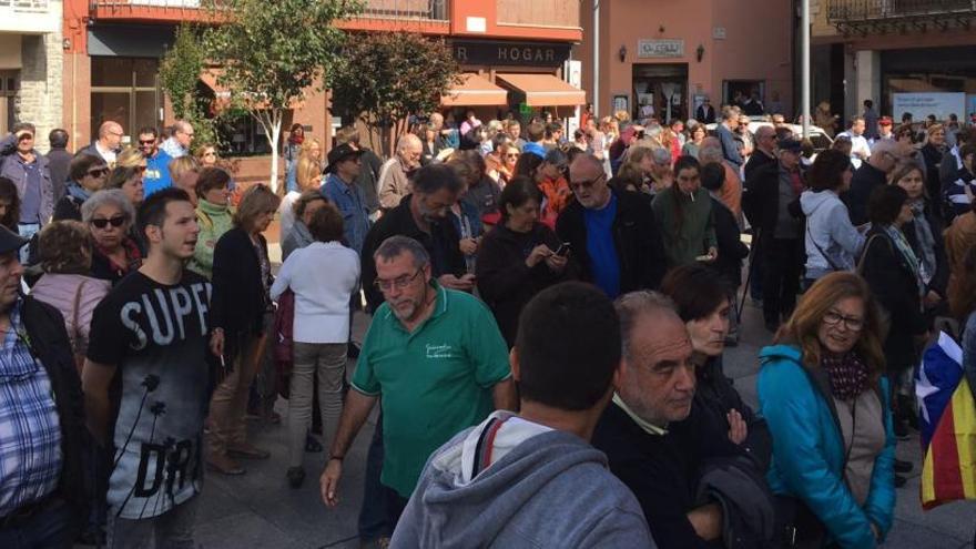 Moment de la concentració d&#039;aquest dilluns a Puigcerdà.