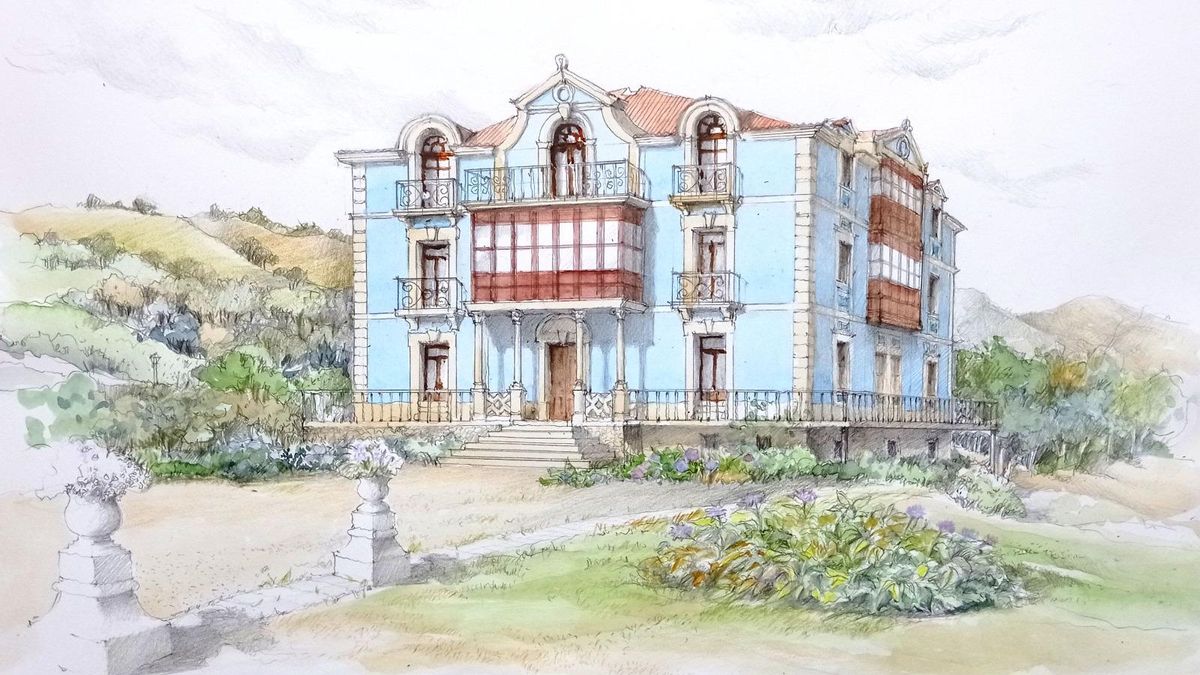La Quinta Ybáñez por Adriana Asman, arquitecta ilustradora.