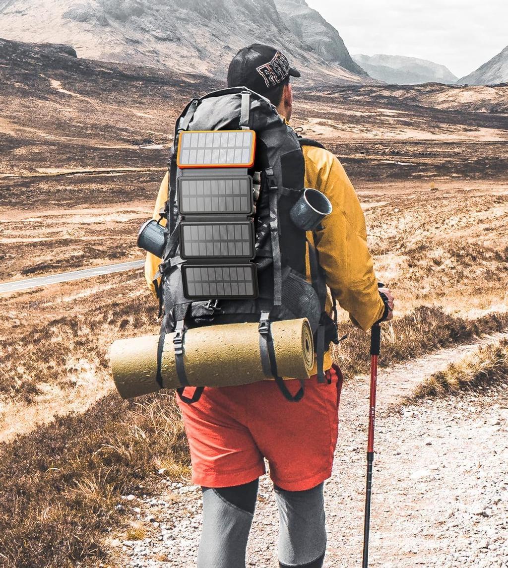 Batería portatil con cargador solar.