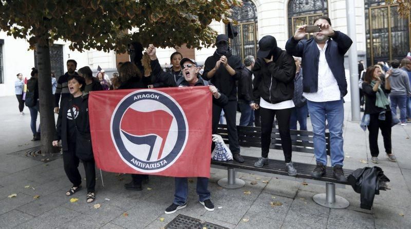 Manifestaciones en Plaza España por el 'procés'