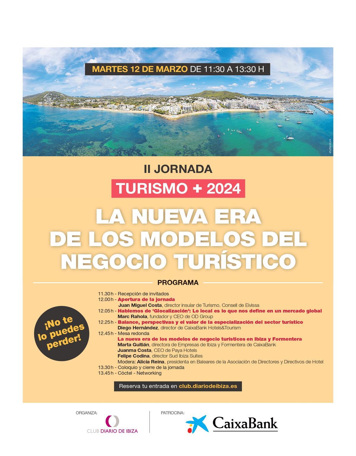 Programa de la Jornada Turismo Plus, 12 marzo, Club Diario de Ibiza