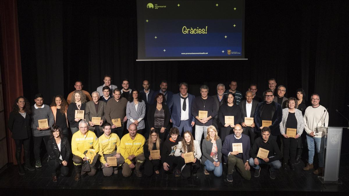 Premiats en la Nit empresarial de Sant Fruitós de Bages