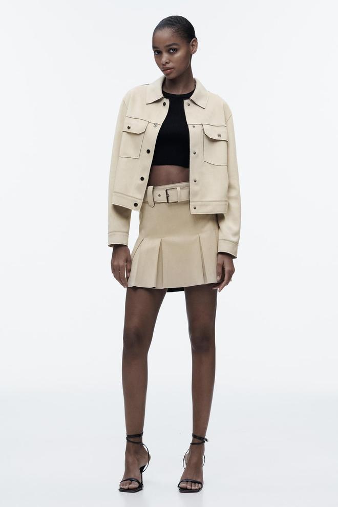 Falda mini ante