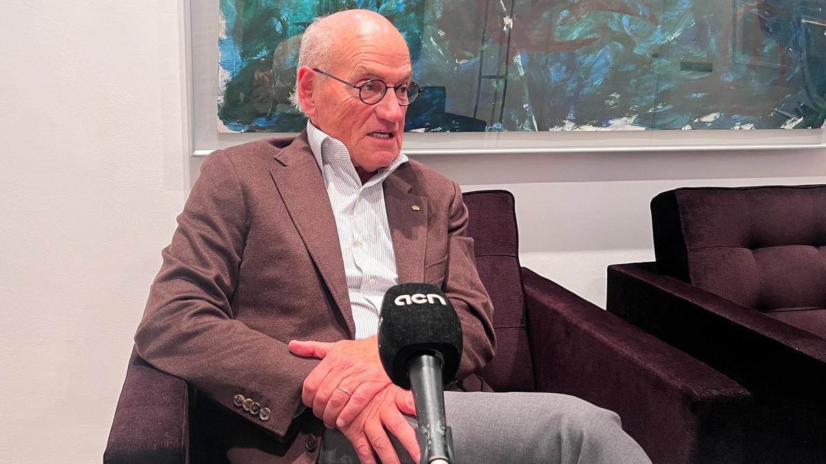 El president de l'Acadèmia Catalana de Gastronomia i Nutrició, Carles Vilarrubí, en un moment d'una entrevista amb l'ACN