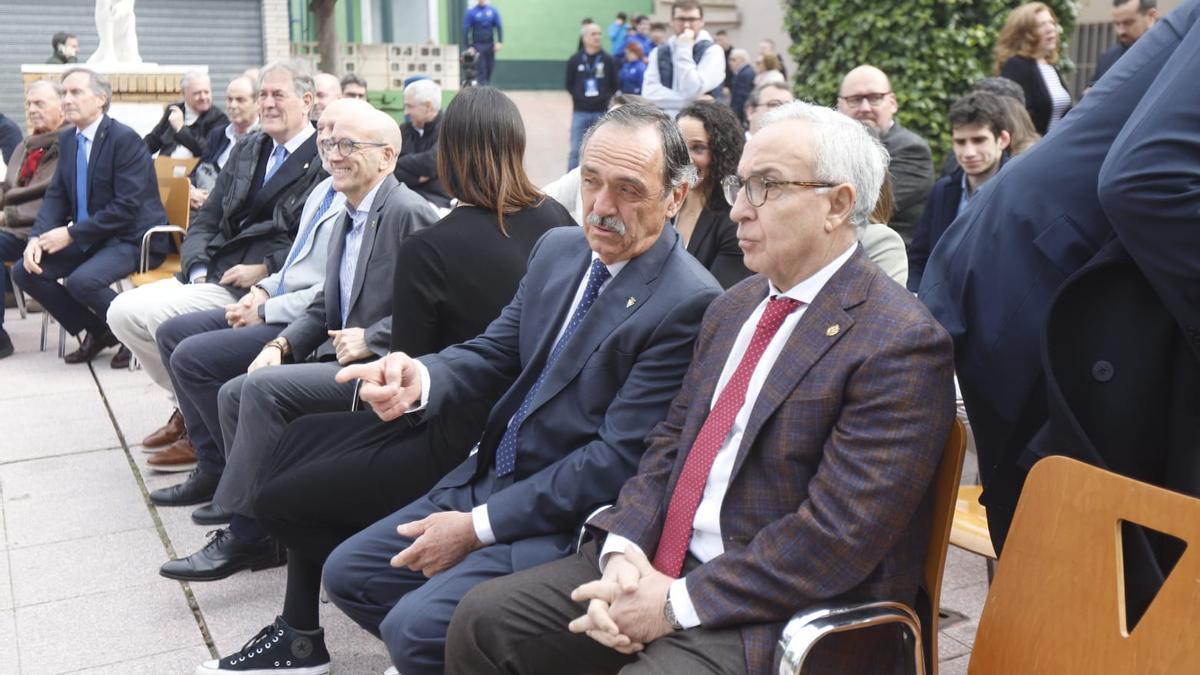 José María Celorrio, presidente del CN Helios, junto a Alejandro Blanco, presidente del COE, durante el acto del centenario del club