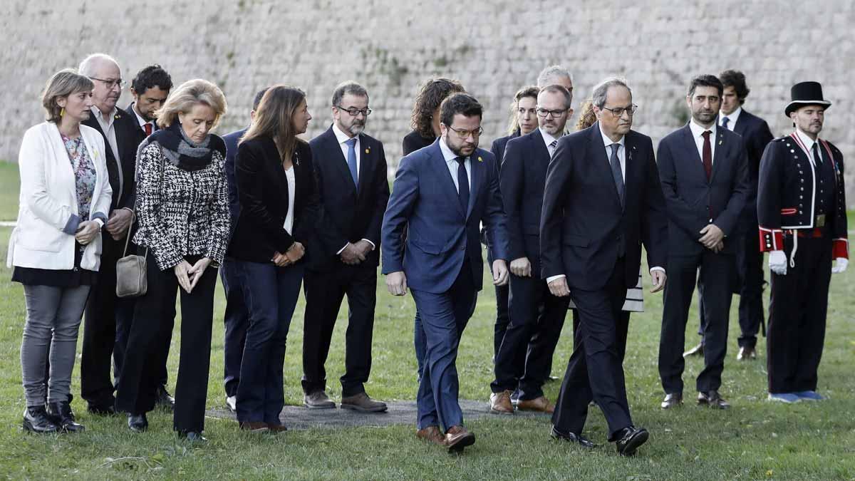 Torra dice ’ Ho tornarem a fer’, en el homenaje al President Lluís Companys en Montjuïc.