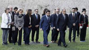 torra en el homenaje a la tumba de lluis companys