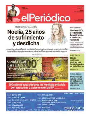 La portada de EL PERIÓDICO del 27 de marzo de 2026