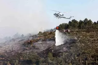 Galería de imágenes del incendio en Cabanes