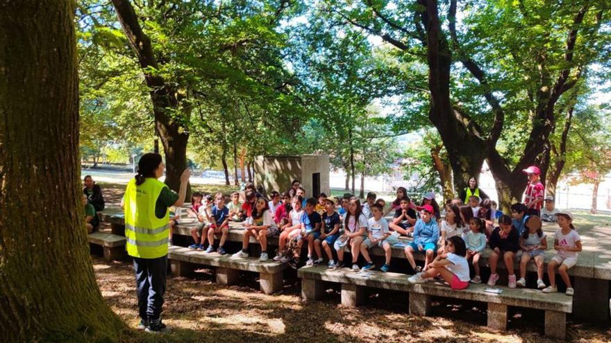Cincuenta niños en julio en el Campamento Verde de Lalín.