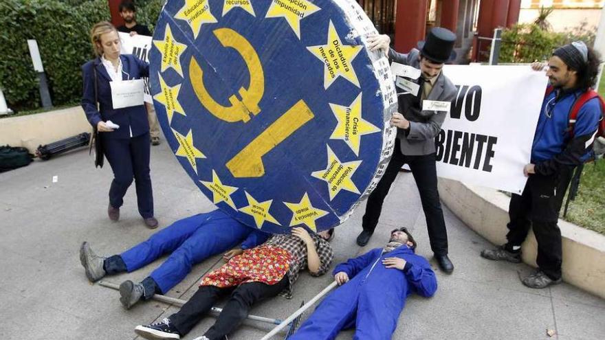 Protesta contra la reforma de la PAC realizada en Madrid en 2011.