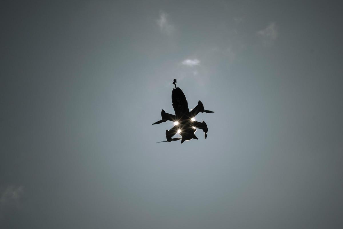Un dron militar desplegado en Ucrania.
