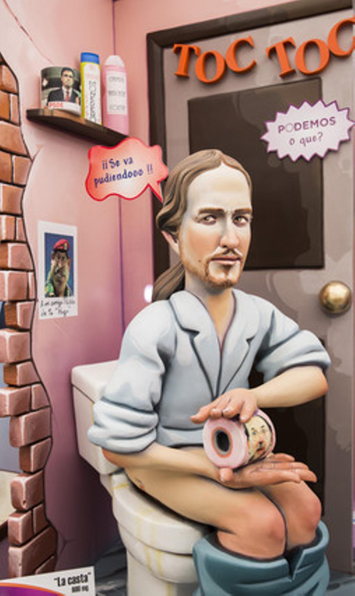 Figura del líder de Podem, Pablo Iglesias.