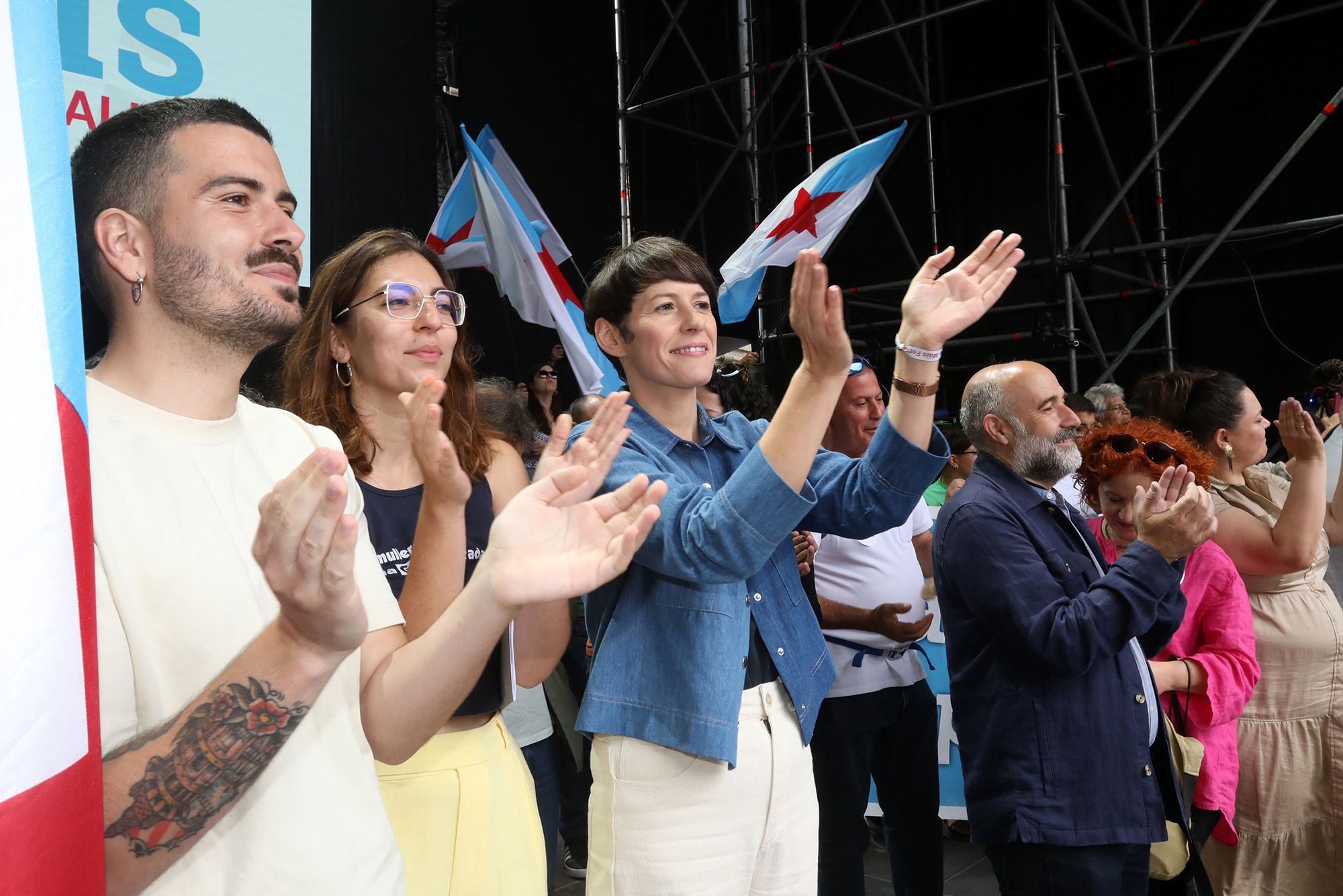 A voceira nacional do BNG, Ana Pontón, na tradicional manifestación do 25 de xullo en Santiago