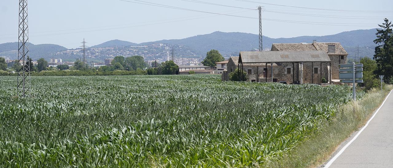 Imatge de la zona de Vilablareix on el Girona estudia construir-hi la Ciutat Esportiva