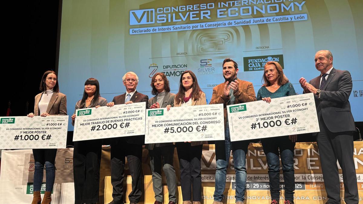 Ganadores de los premios del VII Congreso Internacional Silver Economy de Zamora.