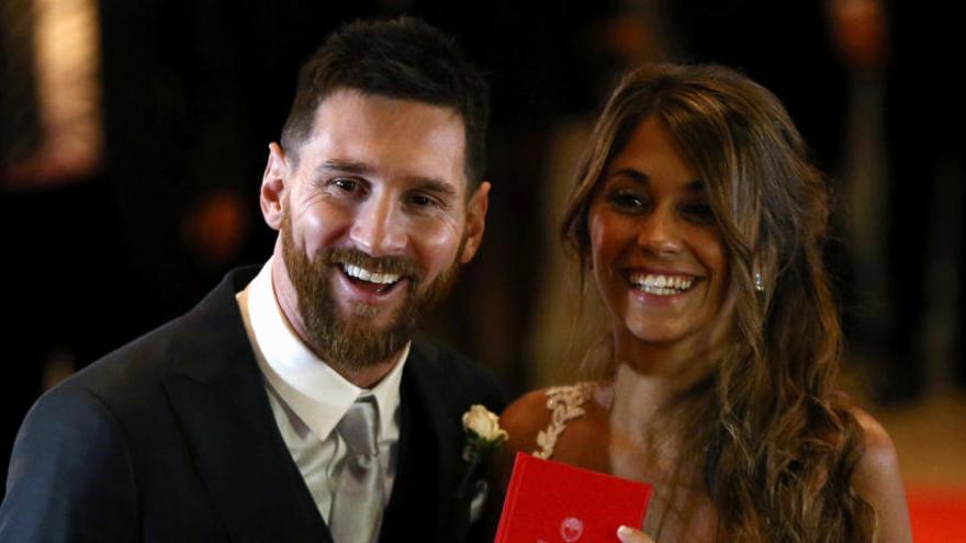 Leo Messi y su mujer Antonela Roccuzzo.