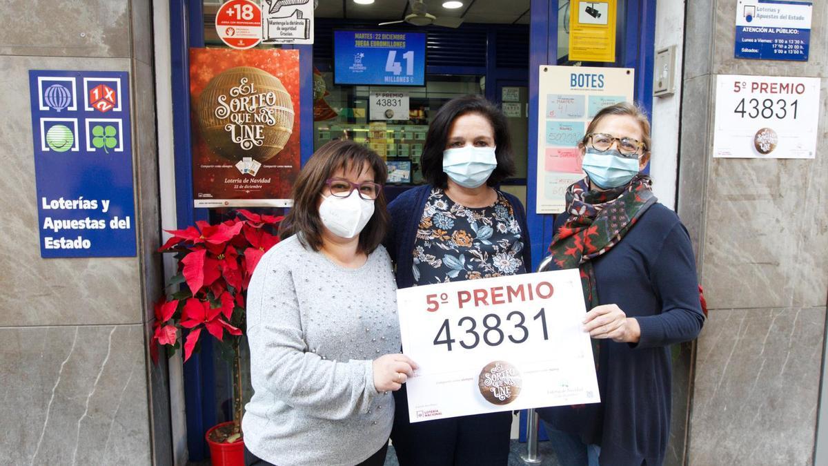 El séptimo quinto premio de la Lotería de Navidad reparte 4,4 millones en Alicante