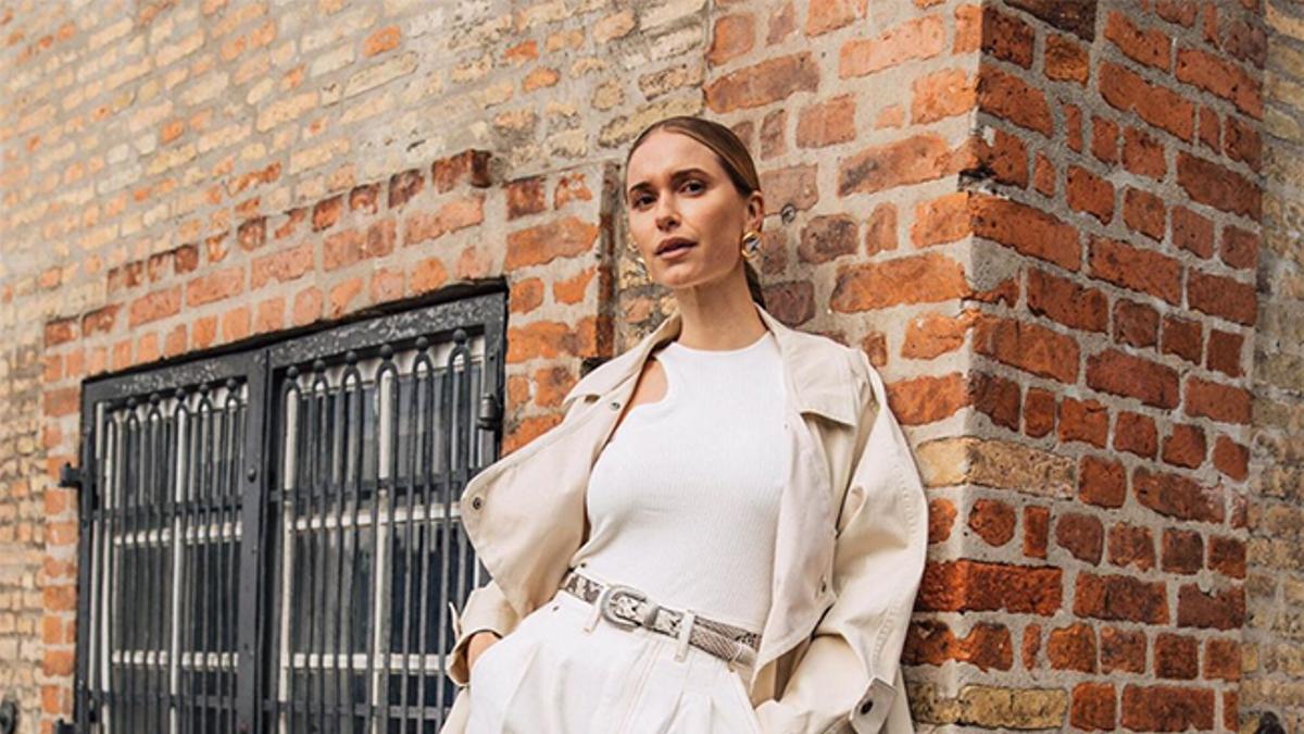 Pernille Teisbaek con 'total look' en blanco