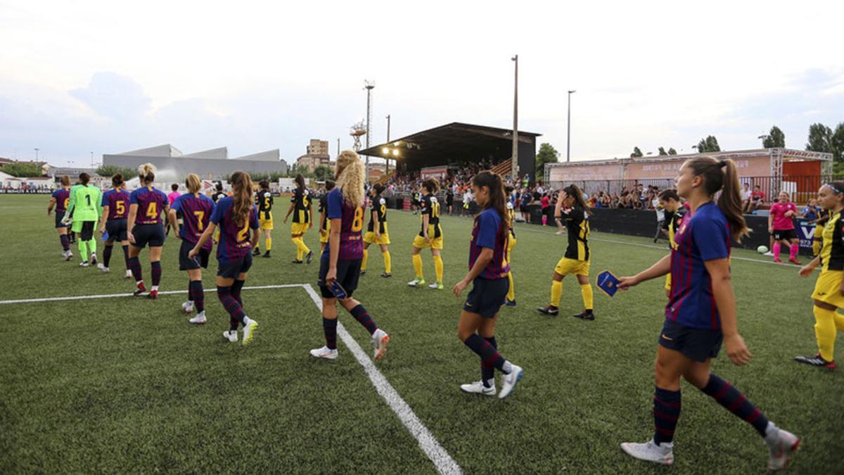 El Barça femenino, en un partido de pretemporada