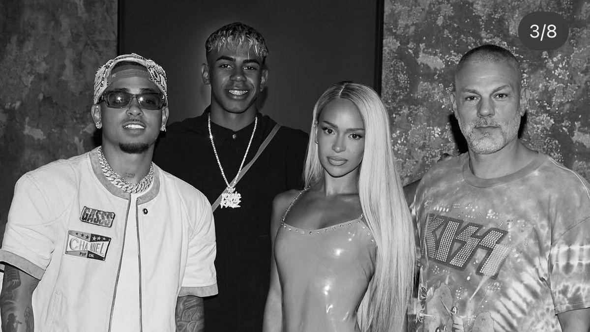 Lamine Yamal, con Ozuna y Bad Gyal en Ushuaïa Ibiza