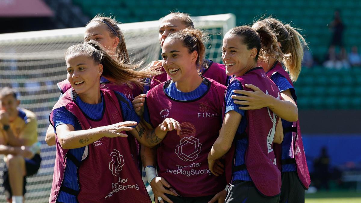 Entrenamiento del FC Barcelona previo a la final de la Liga de Campeones femenina Entrenamiento del FC Barcelona previo a la final de la Liga de Campeones femenina
