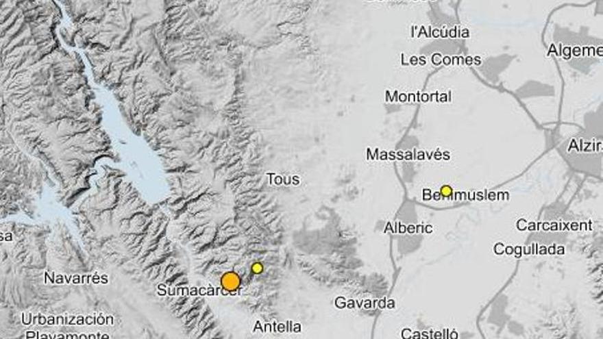 La Ribera registra tres nuevos terremotos durante el fin de semana