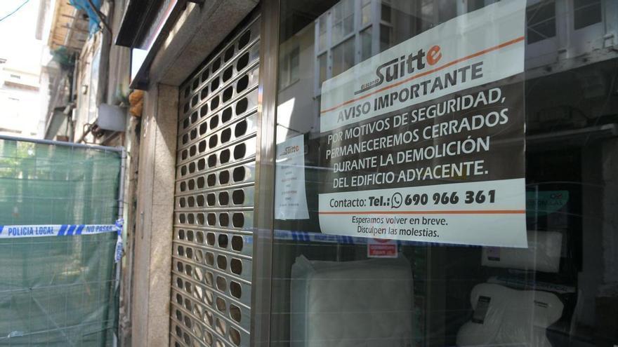 El Concello de A Coruña autoriza la reapertura de los locales afectados por la demolición del edificio en ruinas de San Nicolás