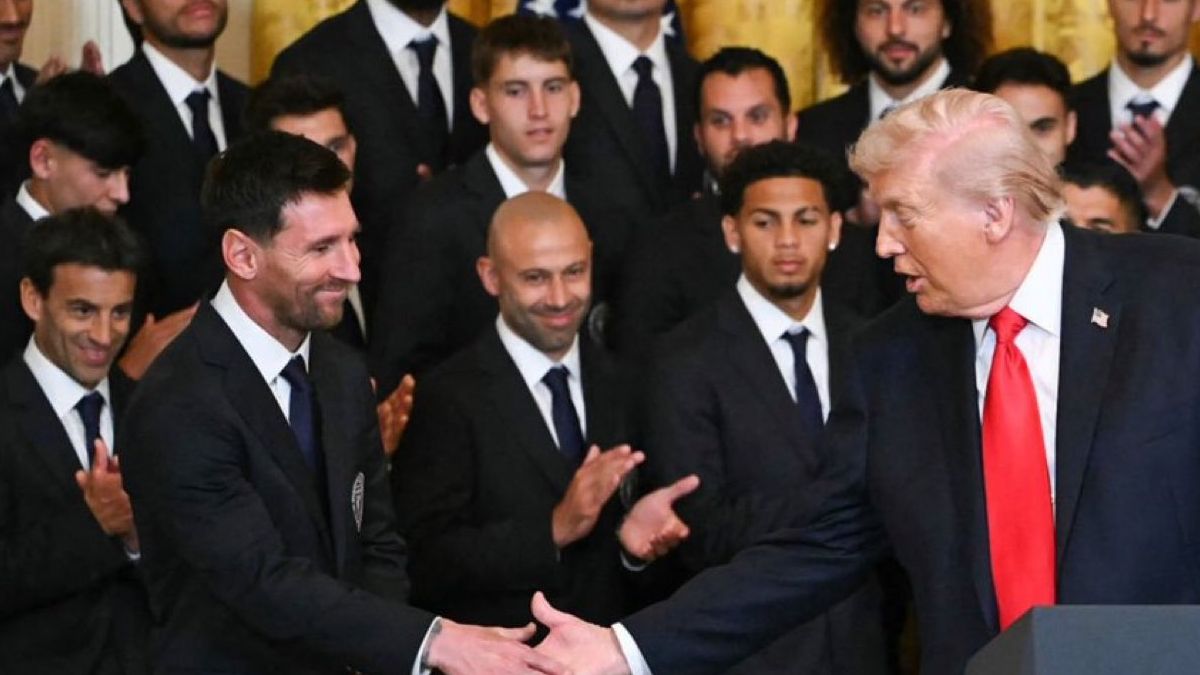 Una imagen para la historia: así fue el esperado encuentro entre Messi y Trump en la Casa Blanca