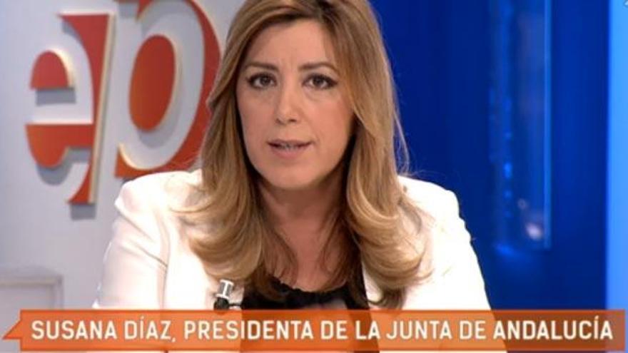 La presidenta de la Junta, durante el programa.