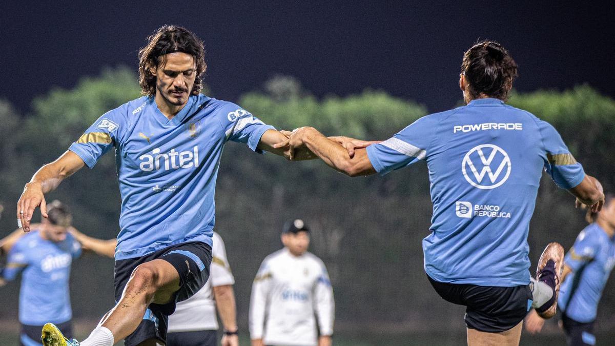 Cavani, con Uruguay.