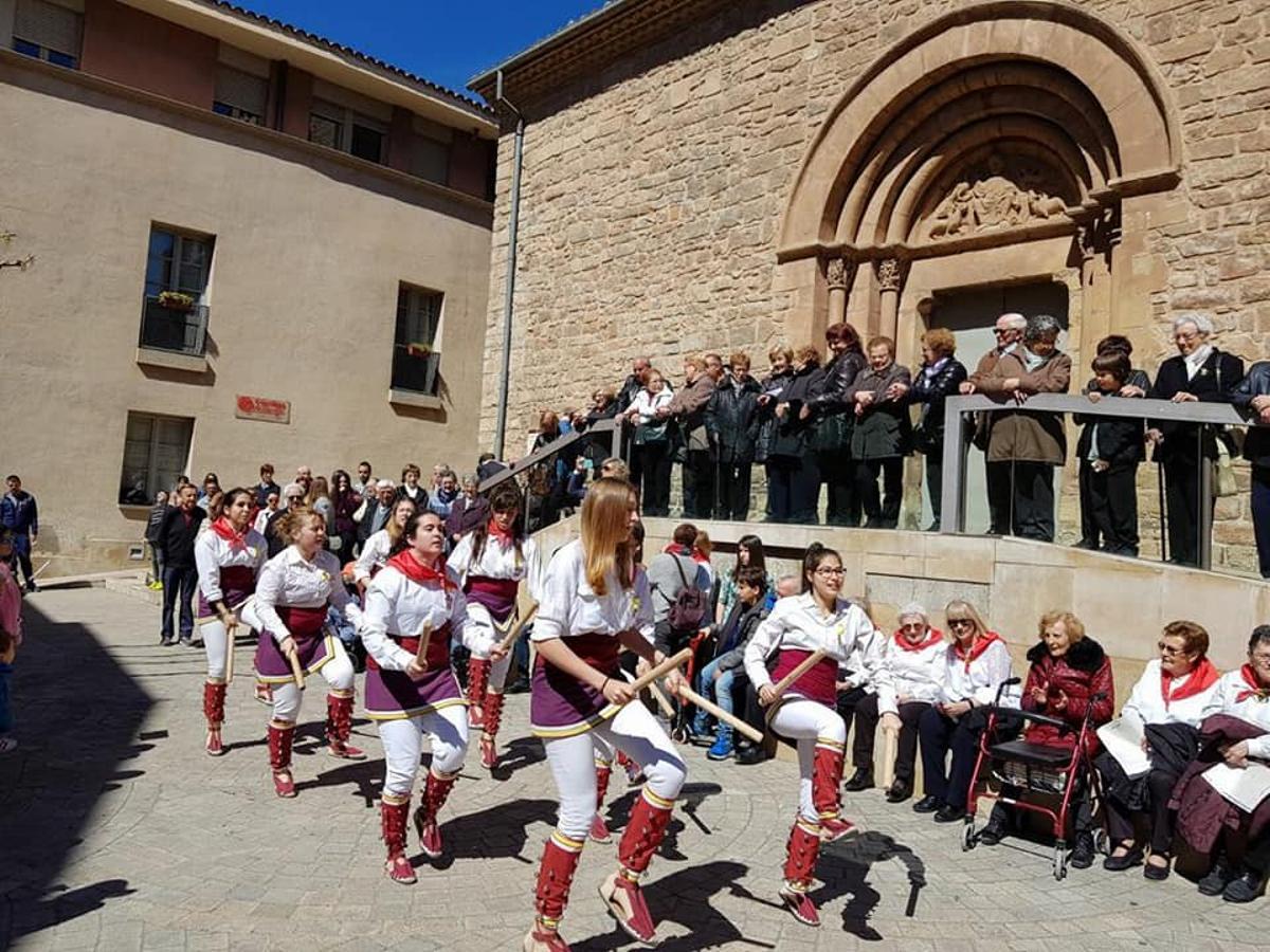 Una de les darreres actuacions de les Caramelles a Santpedor