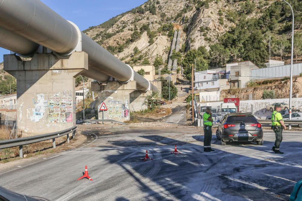 Rotura en los tubos del trasvase en Orihuela