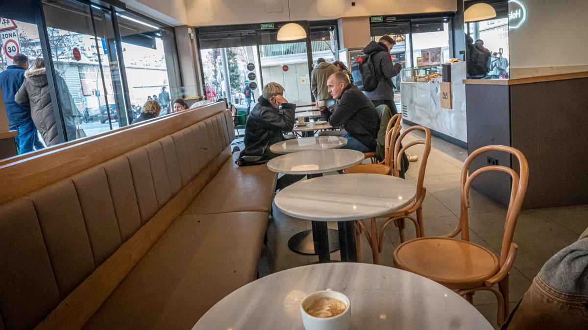 Una panadería-cafetería de Barcelona.