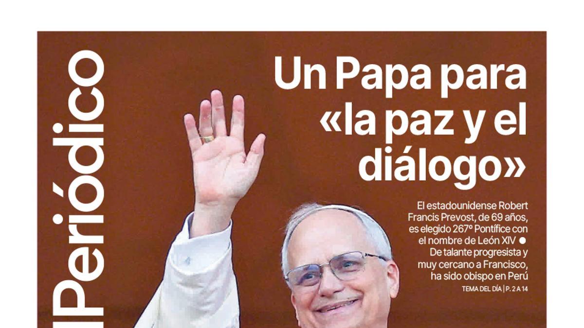 La portada de EL PERIÓDICO del 9 de mayo de 2025