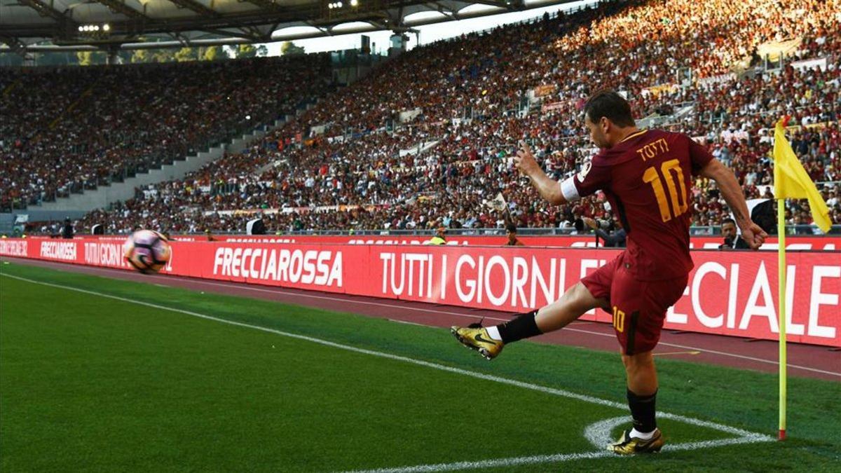 Totti en su último partido con la Roma