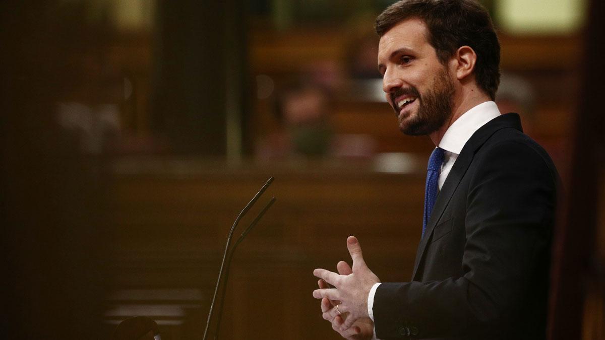 Casado a Sánchez: “Pide aquí unidad pero no la tiene dentro de su Gobierno”.