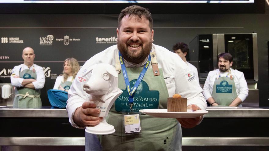 Juan Monteagudo (Ababol), tras ganar el premio a la mejor croqueta.