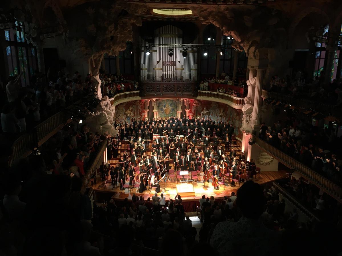 Moment final del concert al Palau de la Música