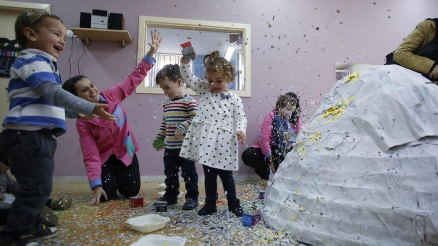 Alumnos de la Escuela Infantil de La Toba