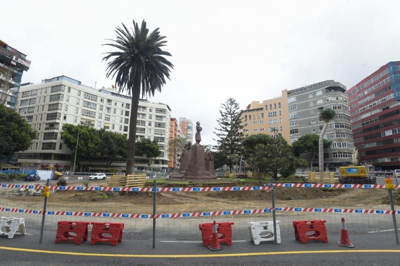 Obras en la Plaza de España