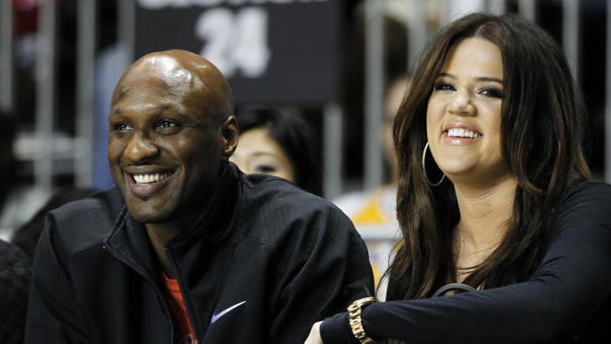 Lamar Odom y su exmujer, Khloe Kardashian.