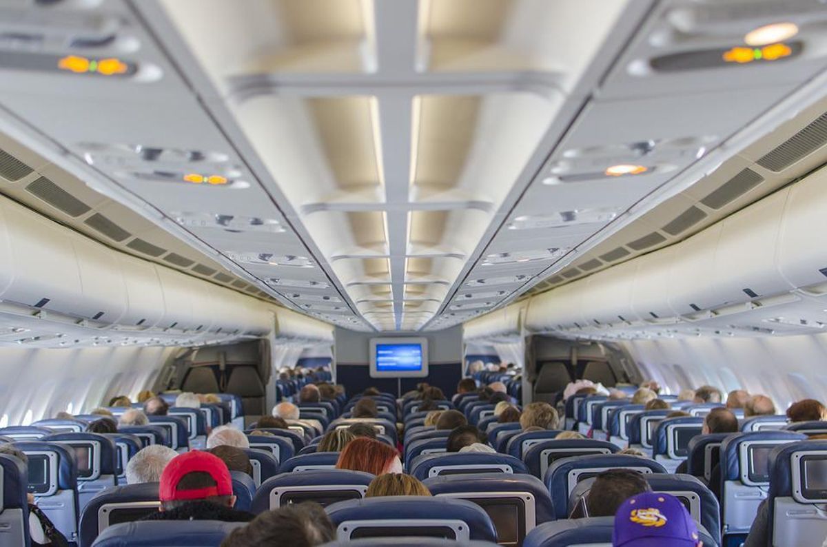 Interior de un avión 