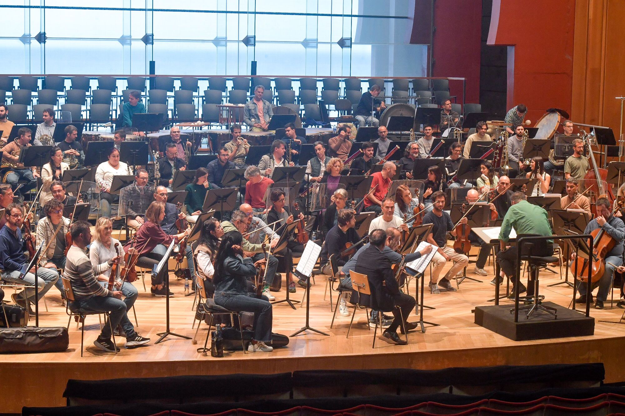 Ensayo y presentación del concierto de la Orquesta Filarmónica de Gran Canaria en el 41º FIMC