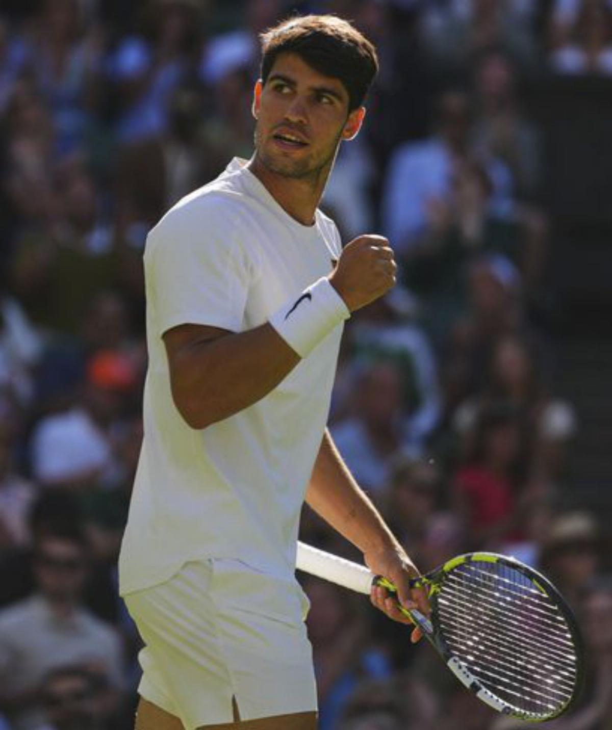 Alcaraz entra a vuitens amb esforç davant un Struff molt combatiu Alcaraz entra a vuitens amb esforç davant un Struff molt combatiu
