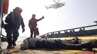 Ensayo de asalto en plena ría
