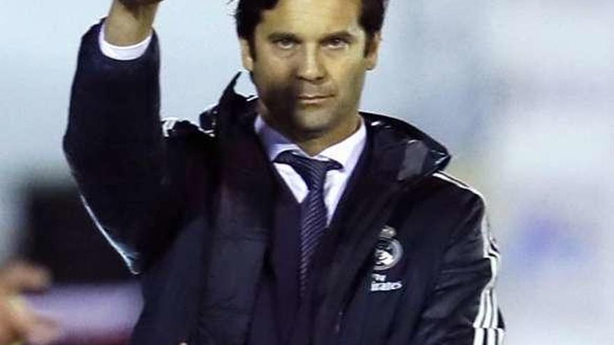 Santiago Solari, en su debut al frente del Madrid, en Melilla.