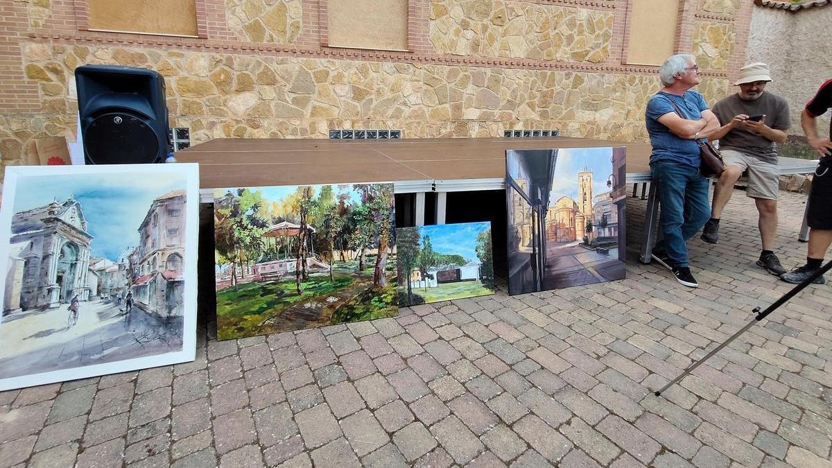 Obras ganadoras del Certamen de Pintura Rápida en categoría absoluta.